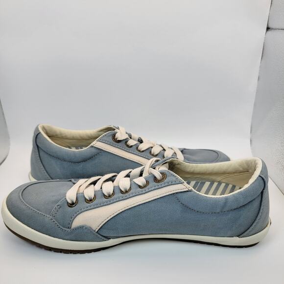 Taos Sneakers Womens 9 Blue Canvas Shooting Star Lace Up Comfort Casual Shoes - Picture 2 of 10